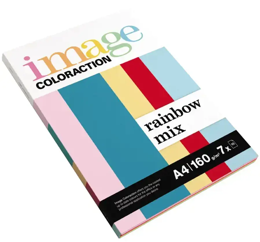 Spalvotas popierius Image Coloraction A4, 160g, 7 įvairios spalvos (70)  0702-245