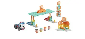 MARIOINEX Mini Waffle City Building Blocks Petrol Station, 148 pieces