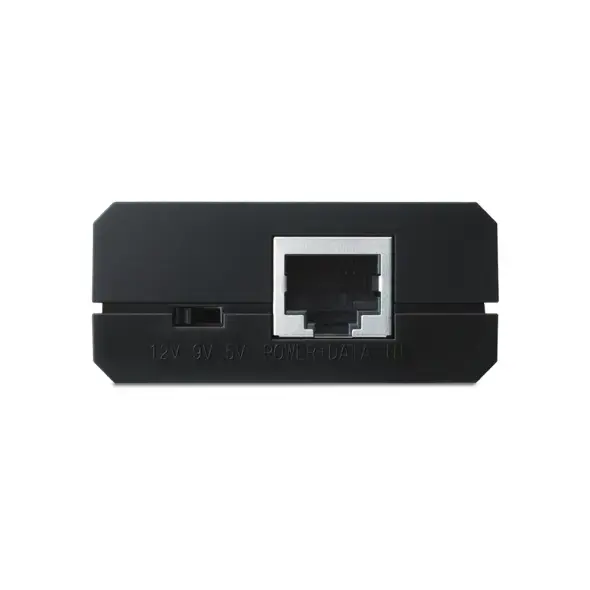 TP-Link TL-POE10R v4, IEEE 802.3, IEEE 802.3ab, IEEE 802.3af, IEEE 802.3u, juoda, maitinimas, FCC, CE, 5, 9, 12 V, 0-40 °C