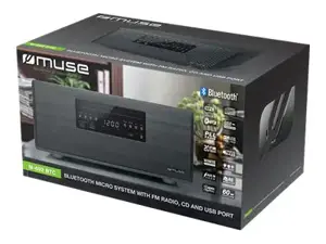 "Muse Bluetooth Micro System" M-692 BTC 2 x 30 W, belaidis ryšys, juoda, FM radijas, CD ir USB jungtis, NFC, "Bluetooth