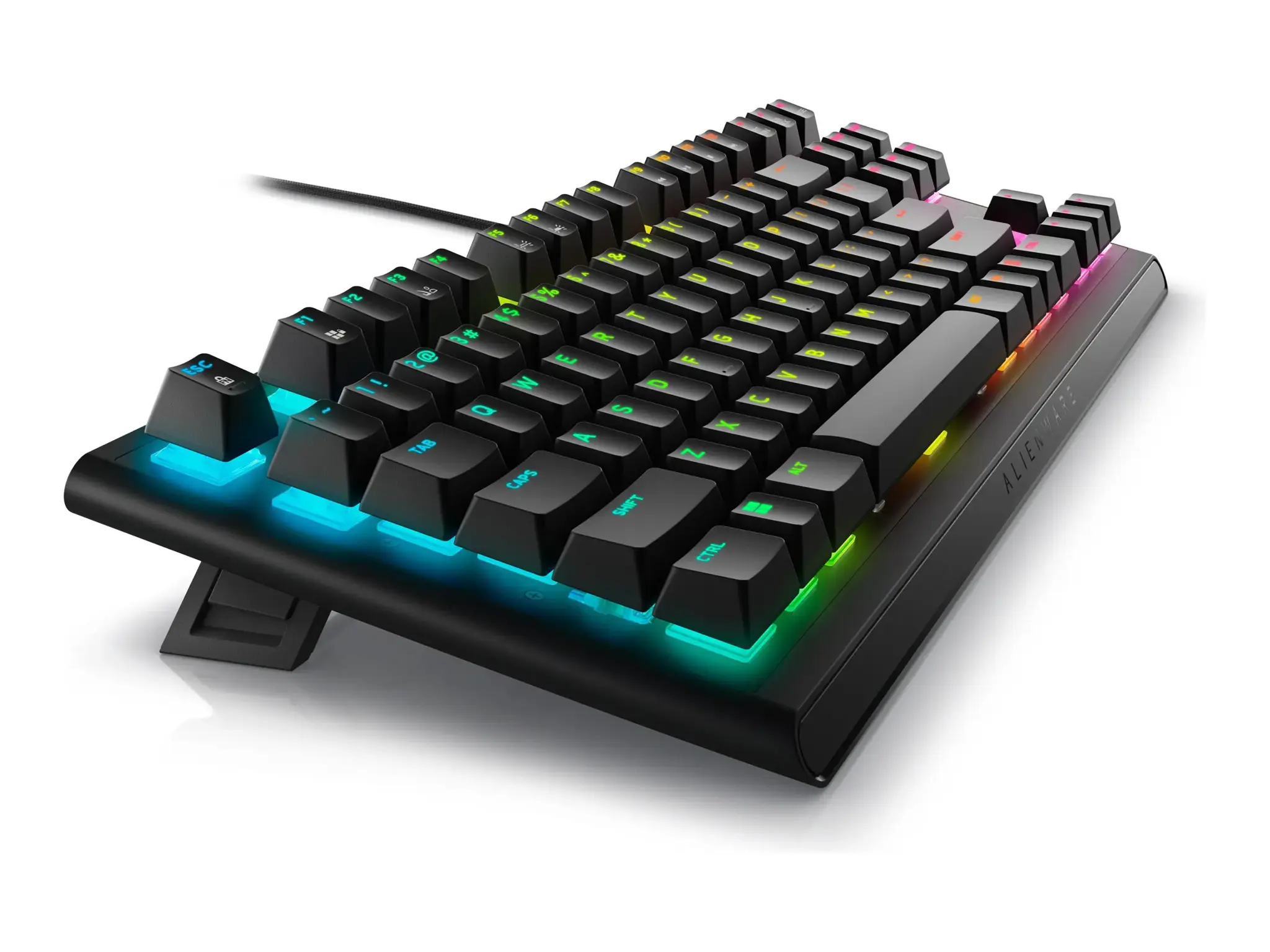 "Alienware AW420K", be raktų (80-87%), USB, mechaninis, RGB LED, juodas