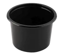 Vienkartinis indelis sriubai PP, juodas, užlydomas, 500 ml, D 11,2 cm, H 8 cm, 50 vnt.