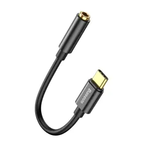 "Baseus L54" ausinių adapteris iš USB-C į 3,5 mm garso lizdą DAC 24 bitų 48 KHz, juodas (CATL54-01)…