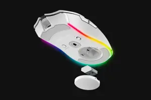 Razer Cobra Pro Belaidė žaidimų pelė RF Wireless + Bluetooth + USB-C, 30000 DPI, Balta