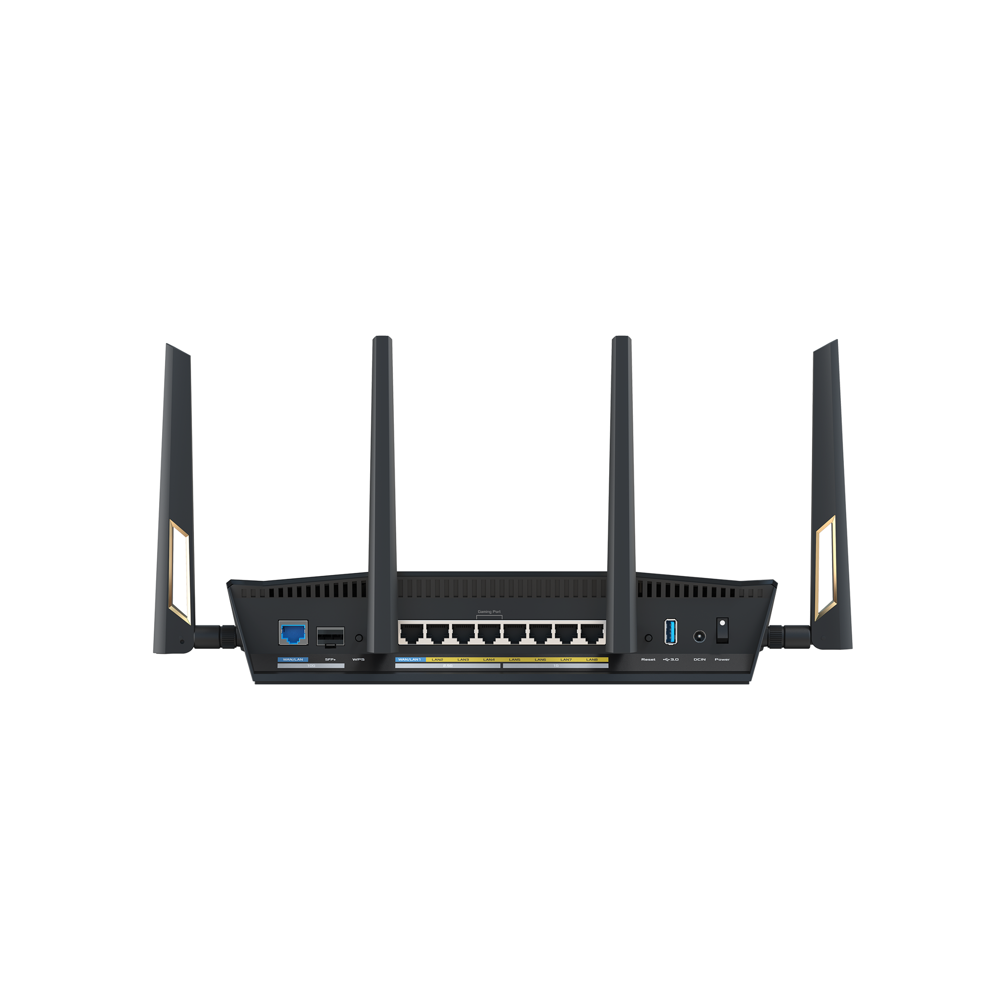 ASUS RT-BE88U, Wi-Fi 7 (802.11be), Dual-band (2.4 GHz / 5 GHz), Ethernet LAN, Black, Grey, Tabletop router