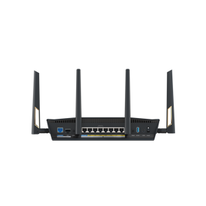 ASUS RT-BE88U, Wi-Fi 7 (802.11be), Dual-band (2.4 GHz / 5 GHz), Ethernet LAN, Black, Grey, Tabletop router