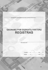 Gaunamų PVM saskaitų faktūrų registras, A4 (48)  0720-032