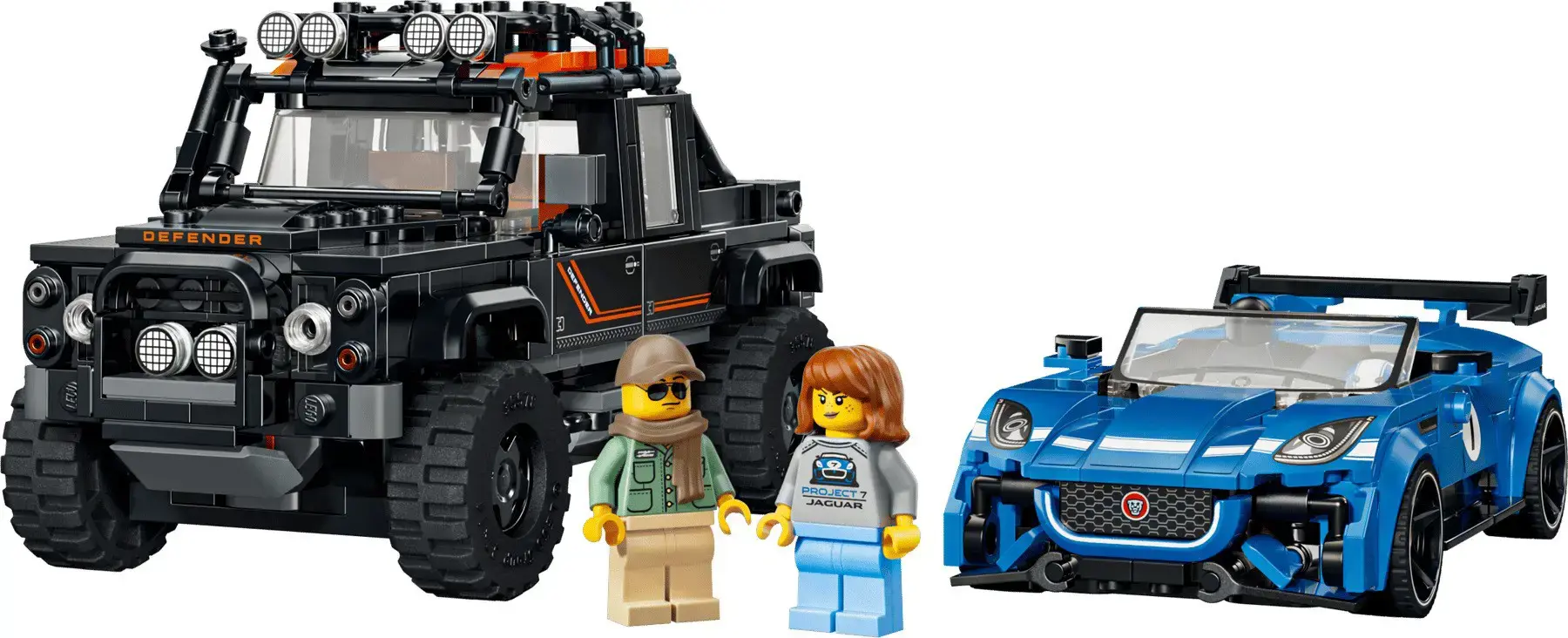 LEGO SPEED CHAMPIONS 77264 Jaguar F-TYPE Project 7 & Land Rover Defender Classic