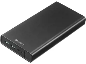 "Sandberg Powerbank" USB-C PD 100W 38400, 38400 mAh, ličio jonų (Li-Ion), juodas