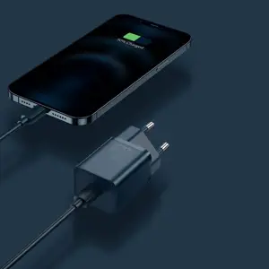 "Baseus Super Si" greitasis įkroviklis 1C 20W su USB-C laidu "Lightning" 1 m (mėlynas)