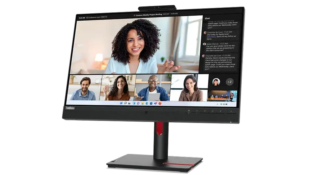 Lenovo ThinkVision T24mv-30, 60,5 cm (23,8"), 1920 x 1080 taškų, "Full HD", LED, 6 ms, juodas