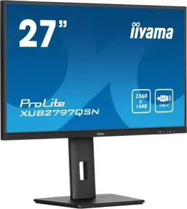 iiyama ProLite XUB2797QSN-B2 Monitorius 27'' IPS, UHD 2560x1440, 1 ms, 300 cd/m2, 100 Hz, Juoda