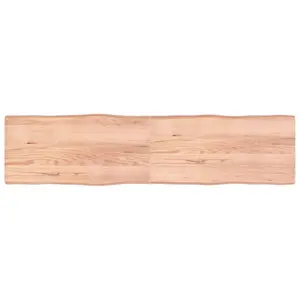 Stalviršis, šviesiai rudas, 200x50x(2-6) cm, medienos masyvas