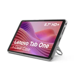 Lenovo Tab One 4G LTE (without power adapter) | ZAF10175SE | 8.7 " | Luna Grey | IPS | 1340 x 800 pixels | MediaTek | Helio G85 | Soldered LPDDR4x GB | 4 | 64 GB | 4G | Wi-Fi | Front camera | 2 MP | Rear camera | 8 MP | Bluetooth | 5.3 | Android | 14 (OS upgrades until Android 16 and 4 years security patches) | Warranty 24 month(s) | Clear Case, USB-A to USB-C cable, Manual