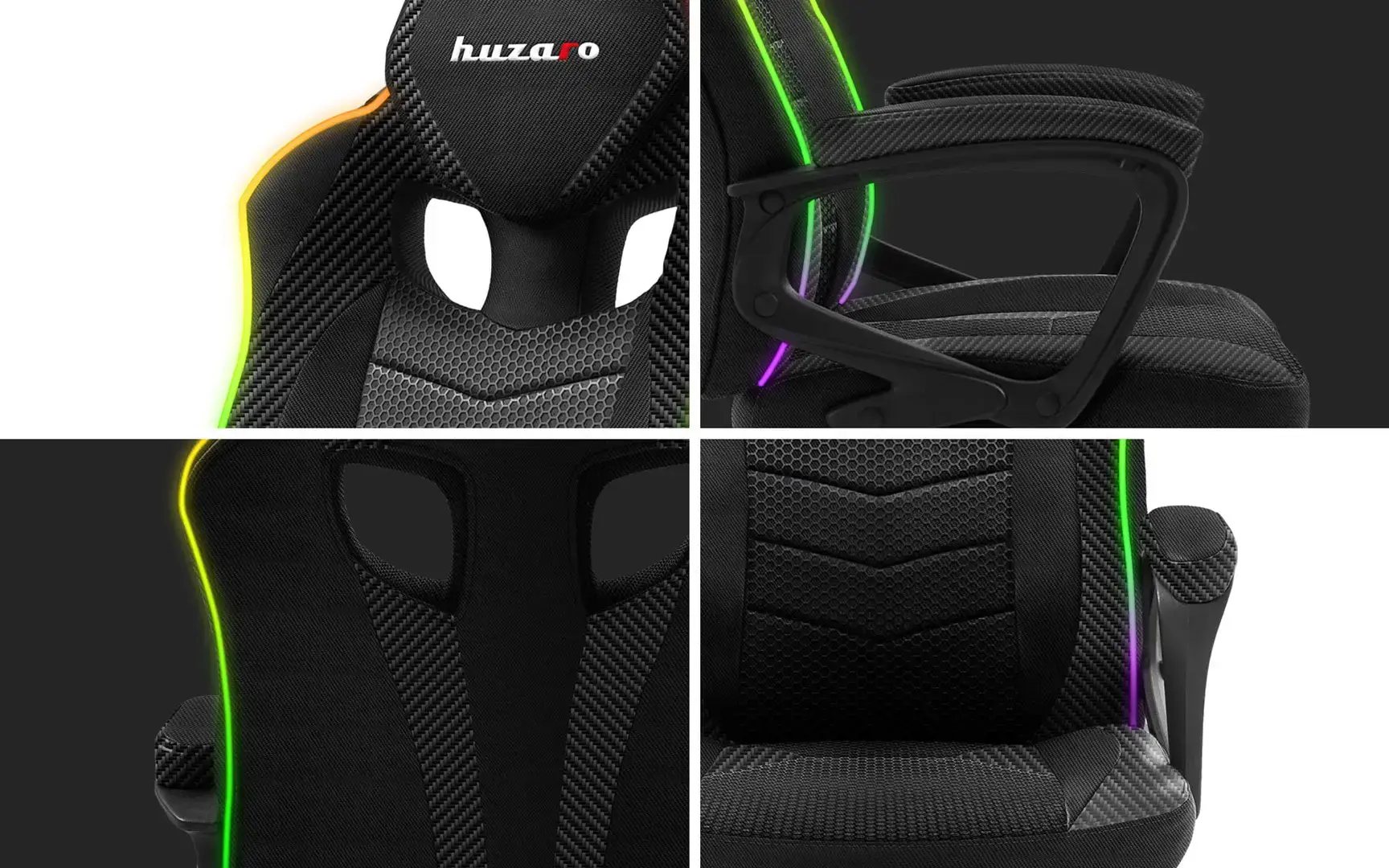"HUZARO FORCE 2.5 RGB MESH" ŽAIDIMŲ KĖDĖ