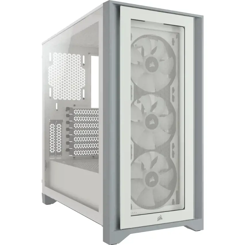 CORSAIR iCUE 4000X RGB grūdinto stiklo korpusas Mid-Tower White