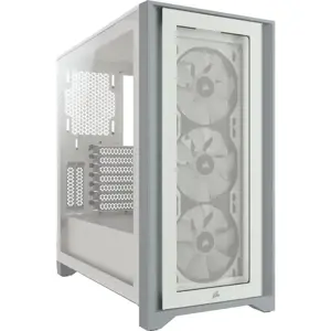 CORSAIR iCUE 4000X RGB grūdinto stiklo korpusas Mid-Tower White