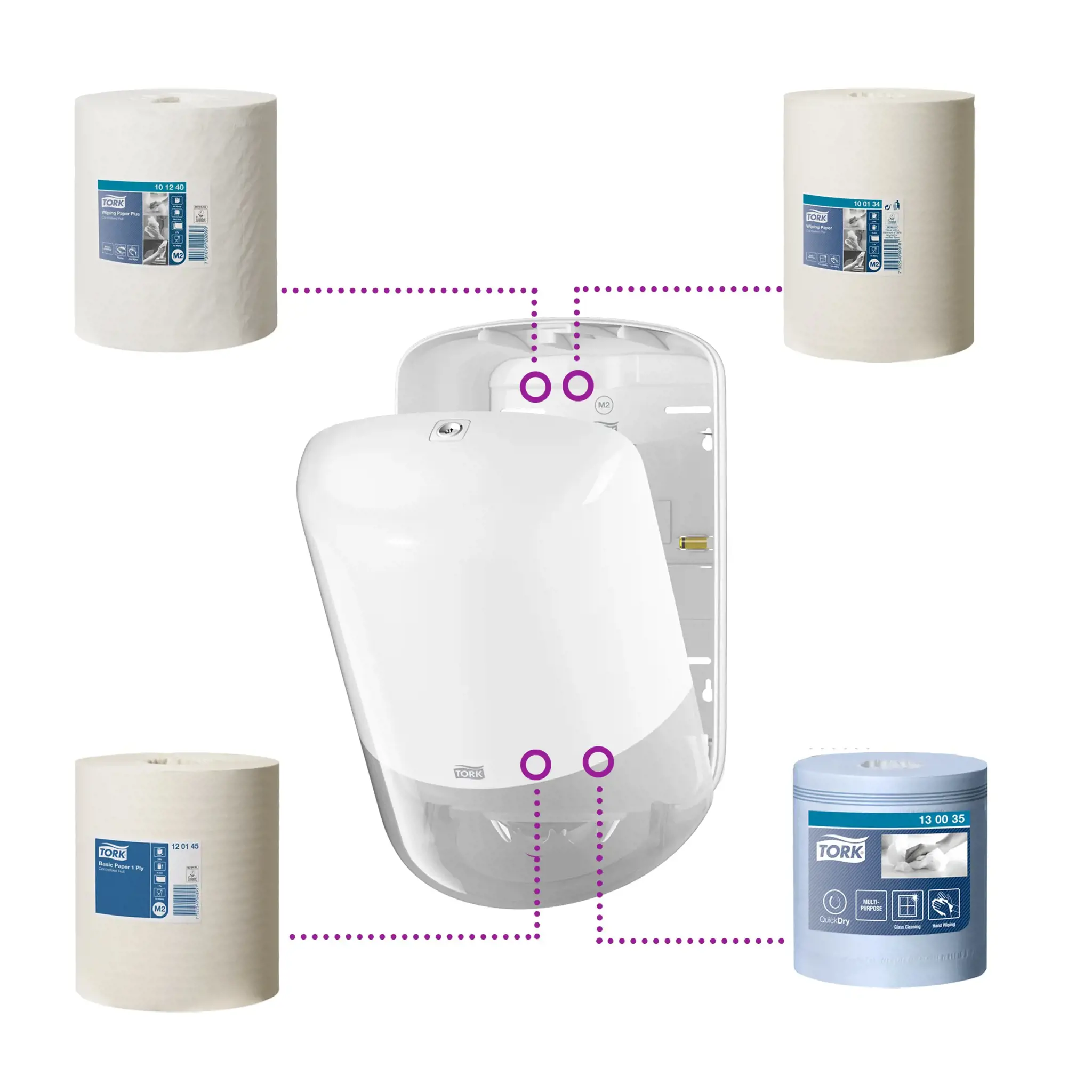 Laikiklis popieriniams rankšluosčiams TORK M2 NEW