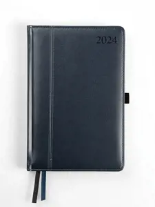 Kalendorius AMBASSADOR BLACK EDITION, 2024, PU, A5, mėlyna