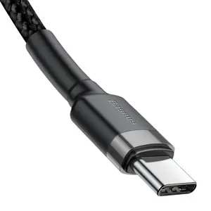 Baseus Cafule Cable durable nylon cable USB-C PD / USB-C PD PD2.0 60W 20V 3A QC3.0 2M black-gray (black-gray)