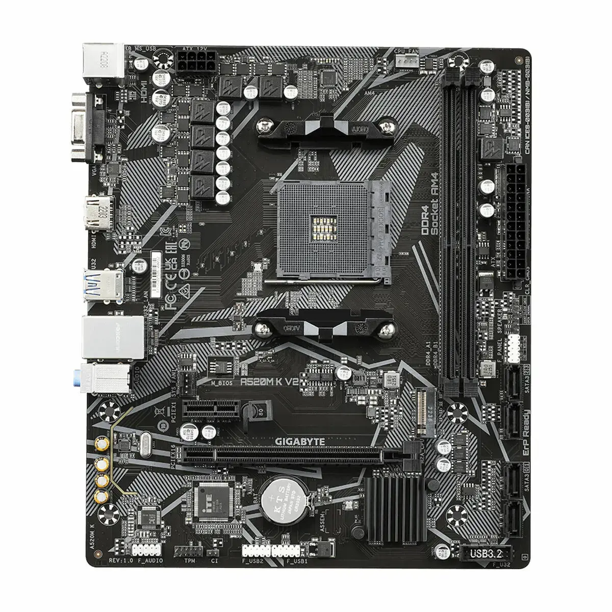 Pagrindinė plokštė Gigabyte A520M K V2 AMD AM4 AMD A520 AMD