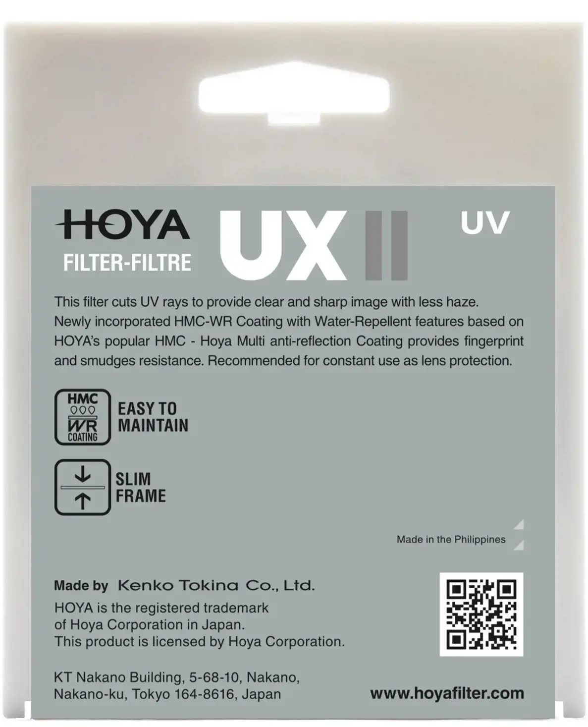 Hoya filter UX II UV 82mm
