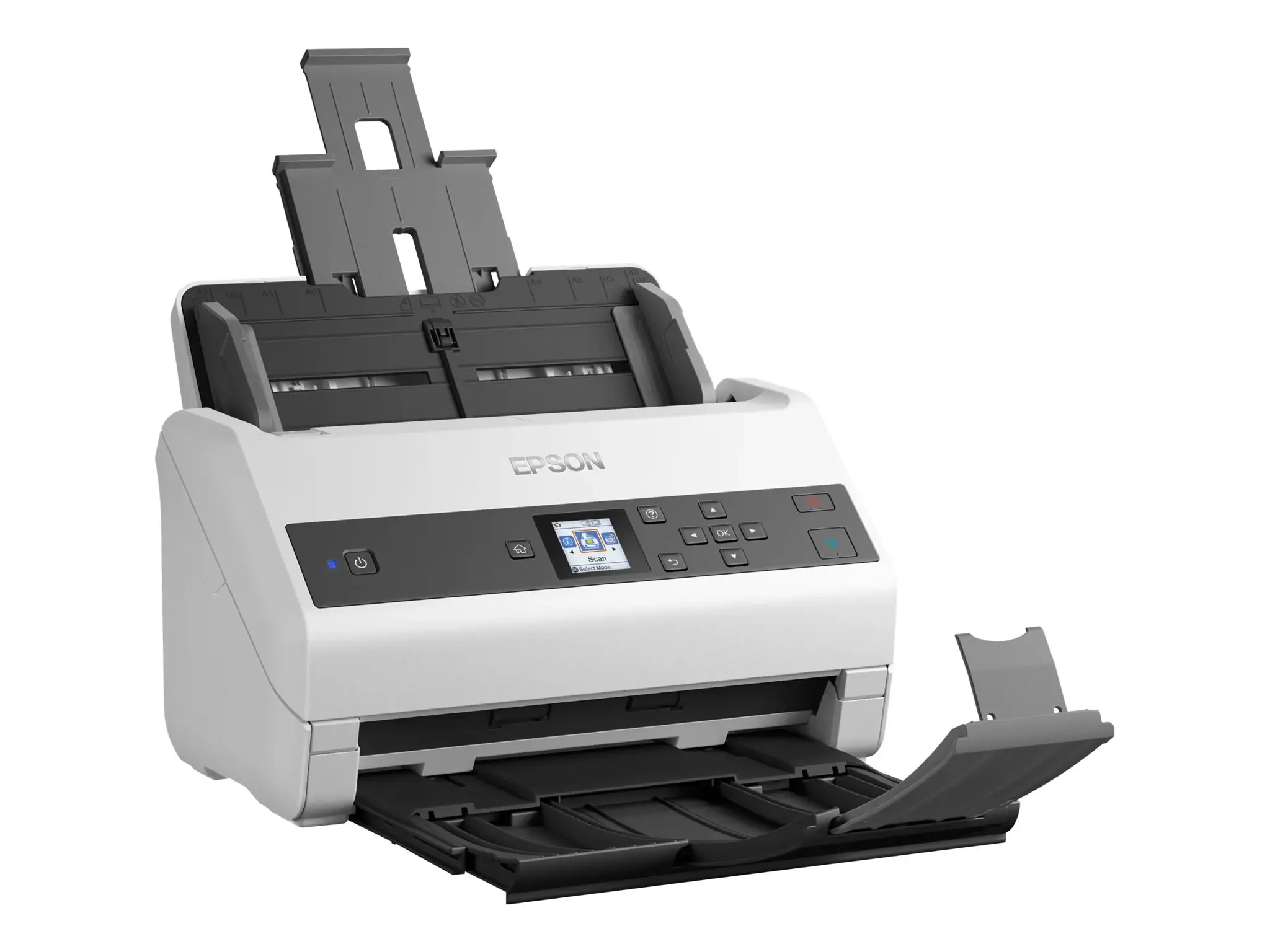 "Epson WorkForce DS-870", 600 x 600 DPI, 30 bitų, 24 bitų, 10 bitų, 8 bitų, 65 ppm