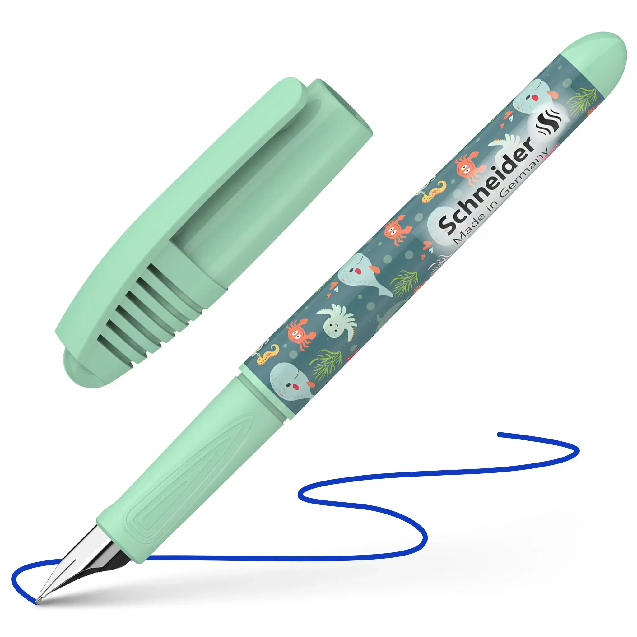 Plunksnakotis SCHNEIDER Zippi Happy Fish, dešiniarankiams ir kairiarankiams