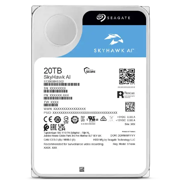 Seagate SkyHawk AI, 3.5", 20 TB, 7200 RPM