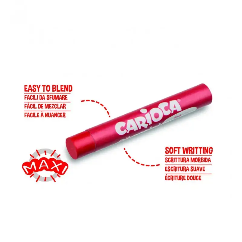 Aliejinės kreidelės CARIOCA, 10 mm, 12 spalvų