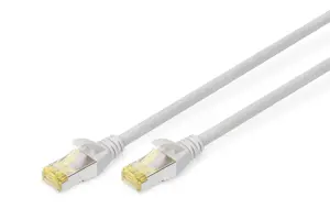 DIGITUS komutacinis kabelis CAT6A 1,0 m pilkos spalvos LSOH 4x2 AWG 26/7 vytos poros 2xRJ45 pilkos …