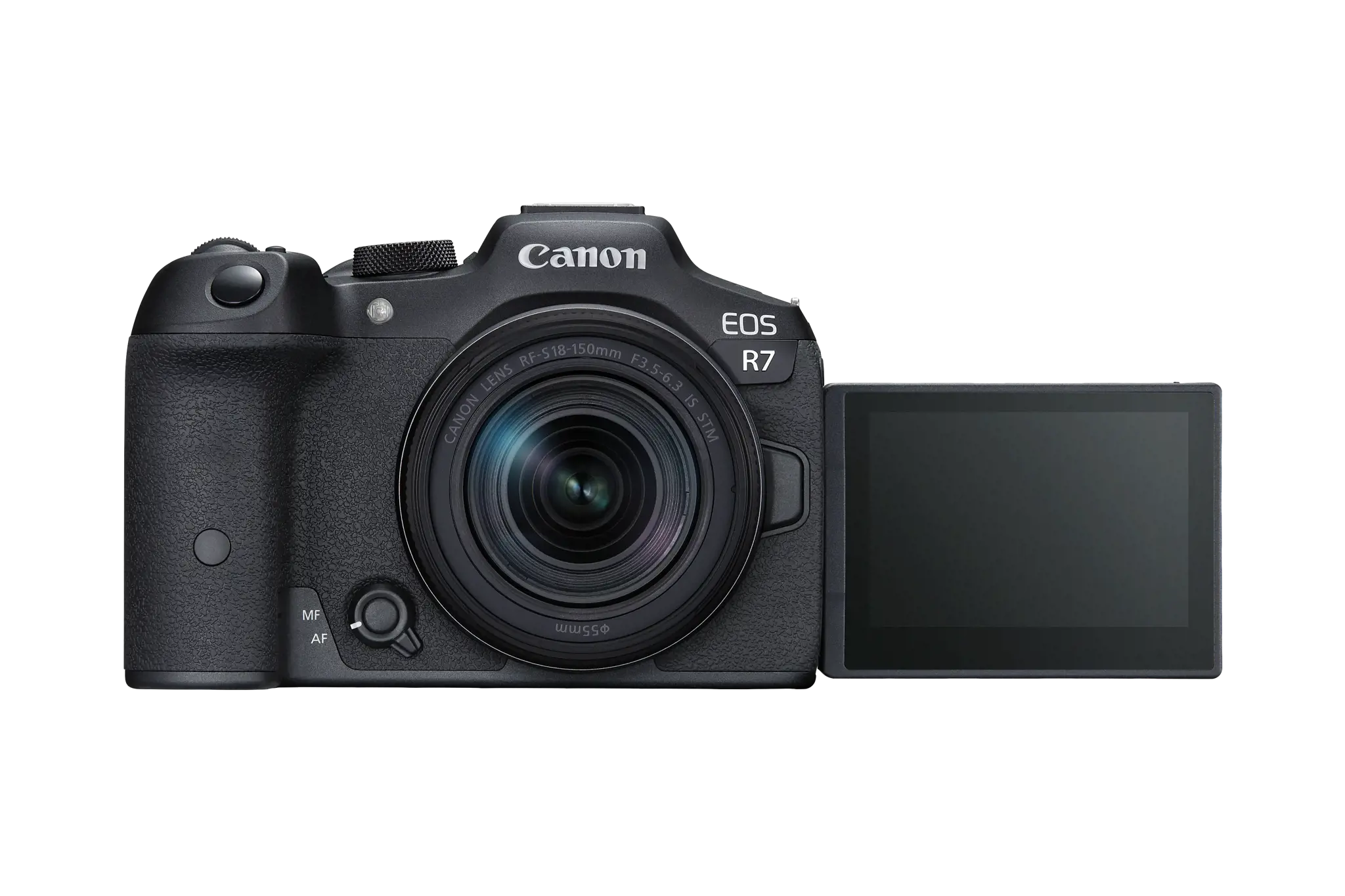 "Canon EOS R7" + RF-S 18-150 mm IS STM, 32,5 MP, 6960 x 4640 taškų, CMOS, 4K Ultra HD, jutiklinis ekranas, juoda