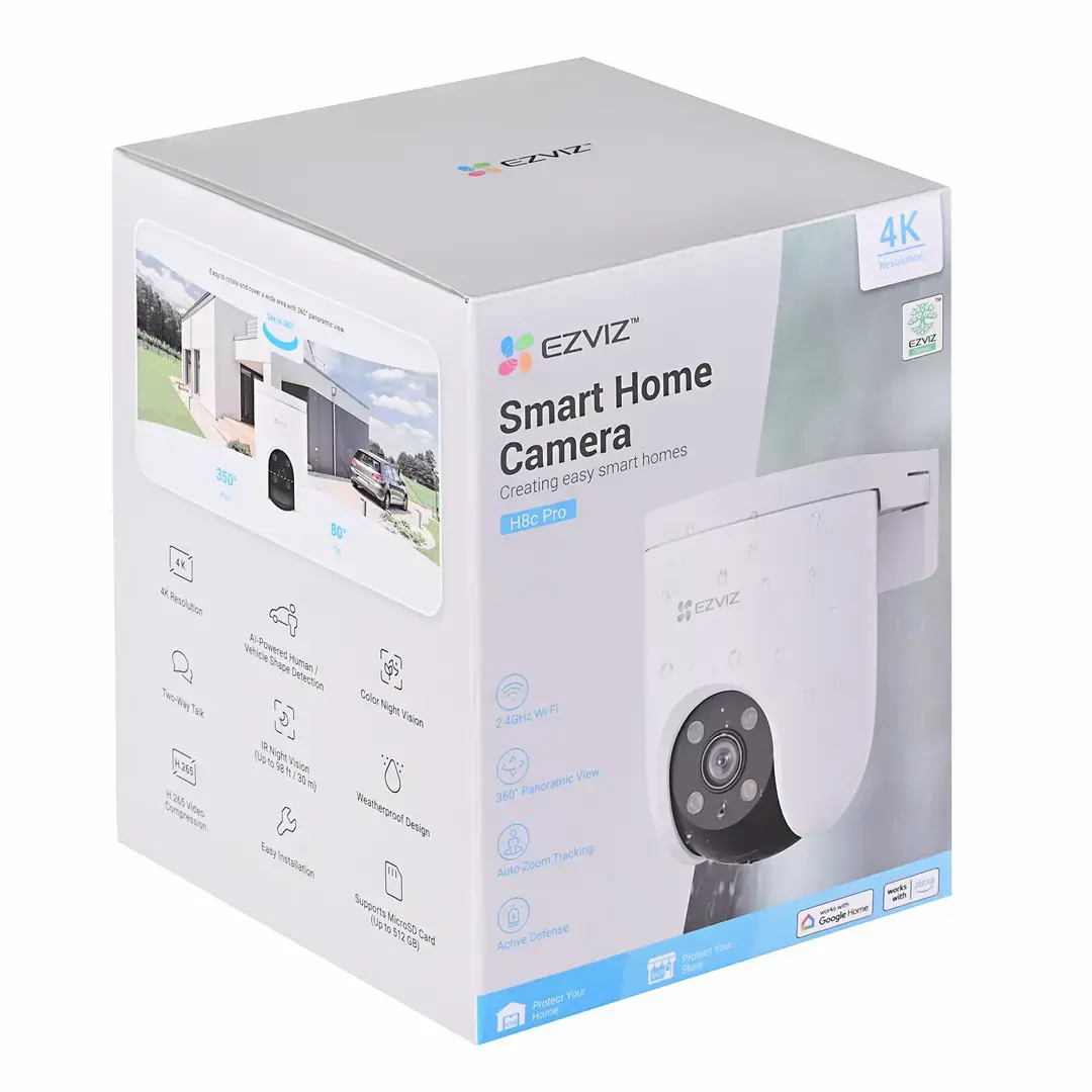 EZVIZ Camera | CS-H8C Pro 4K | 8 MP | 4mm | IP65 | H.264/H.265 | Micro SD, Max. 512 GB