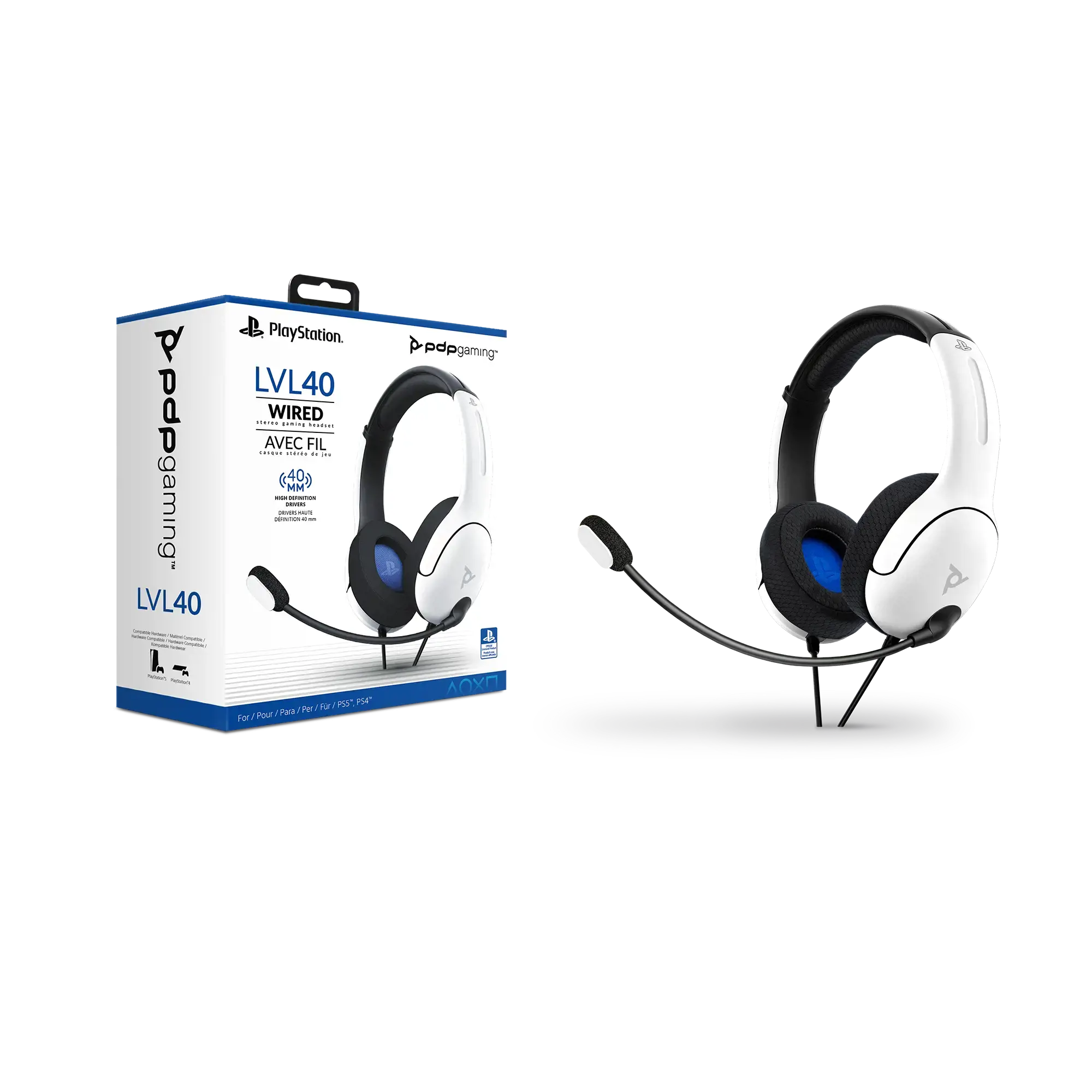 PDP LVL40, Laidinės, Žaidimų, Ausinės, Baltos