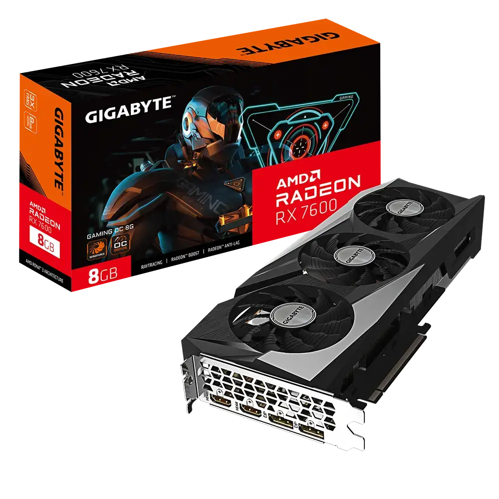 Vaizdo plokštė GIGABYTE Radeon RX 7600 8 GB, GDDR6, GV-R76GAMINGOC-8GD