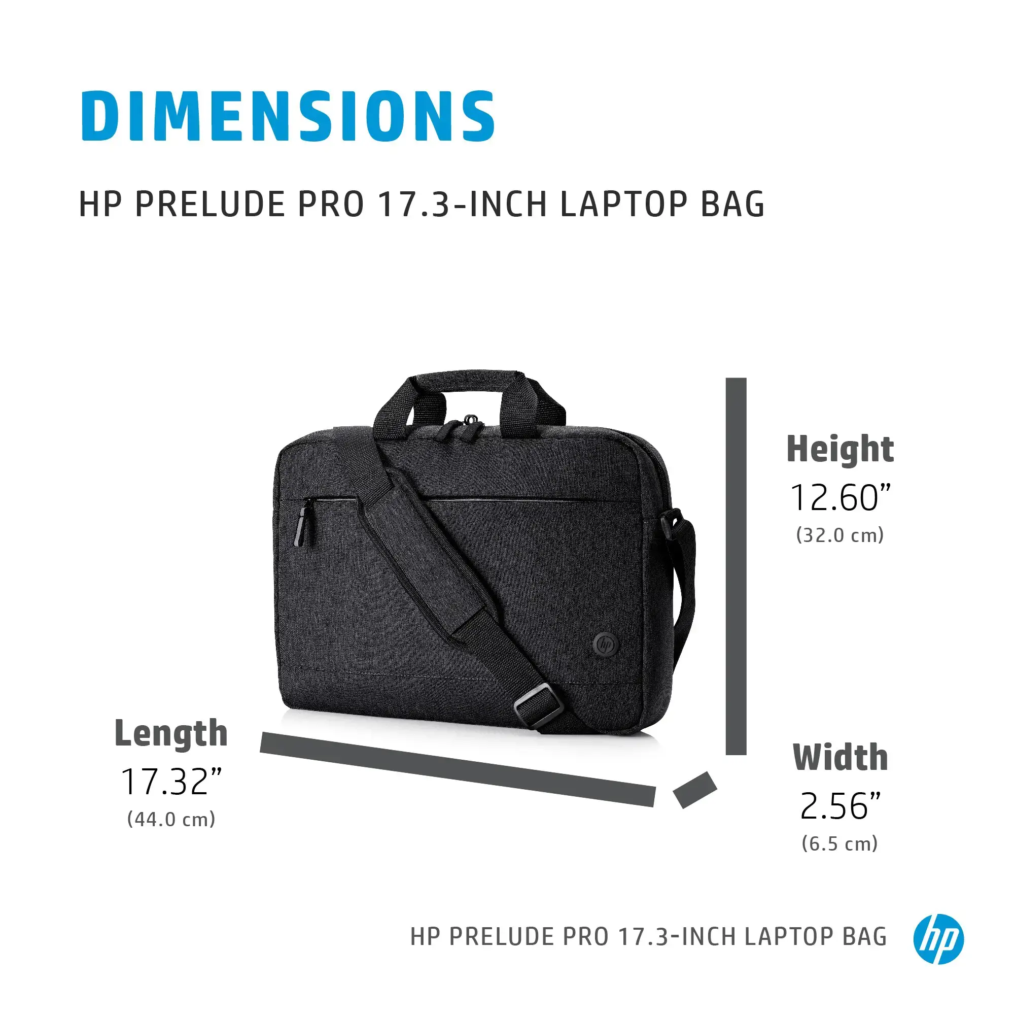 HP Prelude 17,3 colių nešiojamojo kompiuterio krepšys, Toploader krepšys, 43,9 cm (17,3"), 370 g