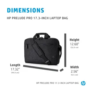 HP Prelude 17,3 colių nešiojamojo kompiuterio krepšys, Toploader krepšys, 43,9 cm (17,3"), 370 g