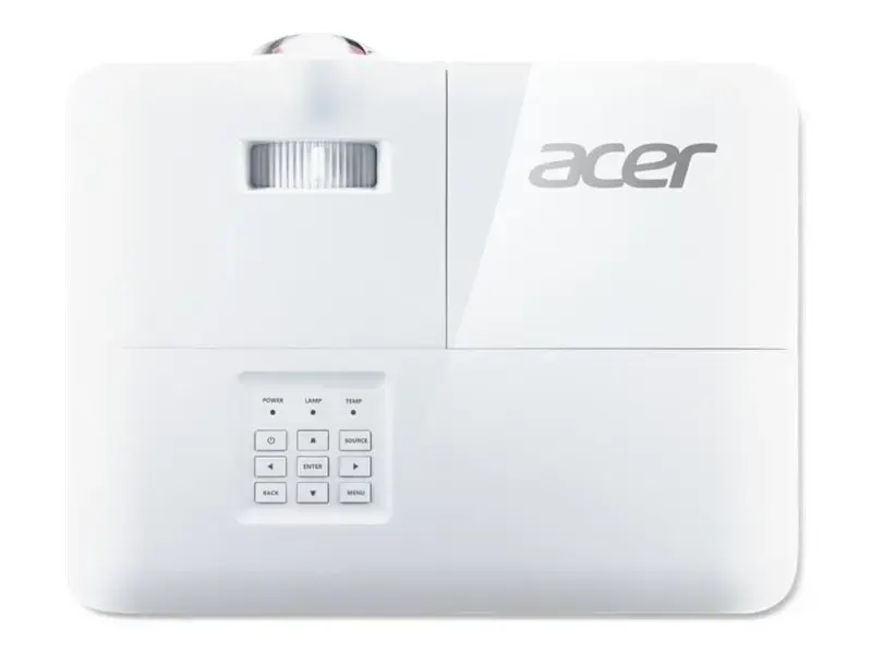 "Acer S1386WH", 3600 ANSI liumenų, DLP, WXGA (1280x800), 20000:1, 16:10, 914,4-7620 mm (36-300")