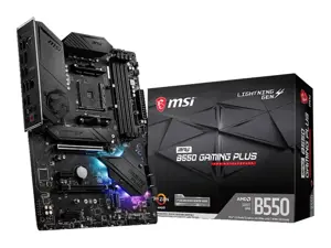 MSI MPG B550 Gaming Plus, AMD, Socket AM4, 3-iosios kartos "AMD Ryzen™ 3", 3-iosios kartos "AMD Ryzen 5", 3-iosios kartos "AMD Ryzen™ 7", 3-iosios kartos..., DDR4-SDRAM, 128 GB, DIMM