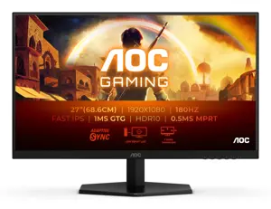 AOC 27G42E | 27 " | IPS | FHD | 16:9 | 180 Hz | 1 ms | 1920 x 1080 pixels | 300 cd/m² | HDMI ports …