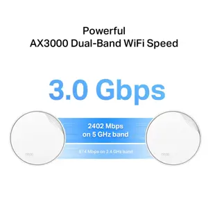 TP-Link AX3000 Whole Home Mesh WiFi 6 System with PoE, White, Internal, Mesh router, 230 m², 0 - 40 °C, -40 - 60 °C
