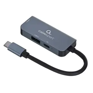 GEMBIRD A-CM-COMBO3-02 Kelių prievadų adapteris C tipo USB 3in1 USB prievadas + HDMI + PD sidabrinis