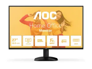 LCD Monitor AOC 27 " 2560 x 1440 pixels Quad HD Native aspect ratio 16:9 LED Flat Q27B35S3