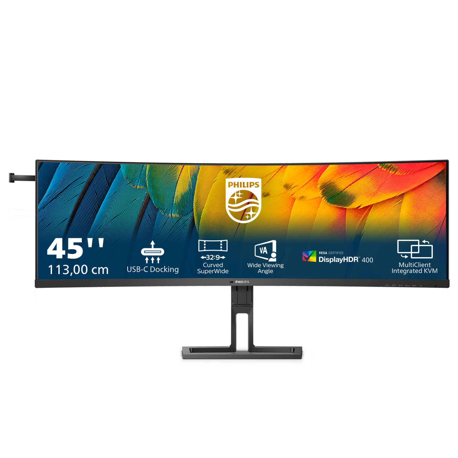 PHILIPS 44,5 colių 5120x1440 VA lenktas monitorius