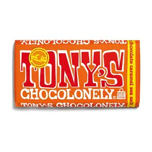 Pieniškas šokoladas, TONY'S, 32%, su karamele ir jūros druska, 180g