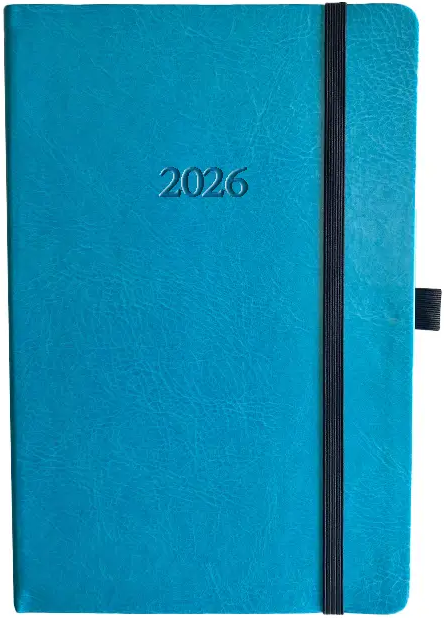 Kalendorius BALTIC WEEK, 2026, PU, A5, turkio (Baltic)