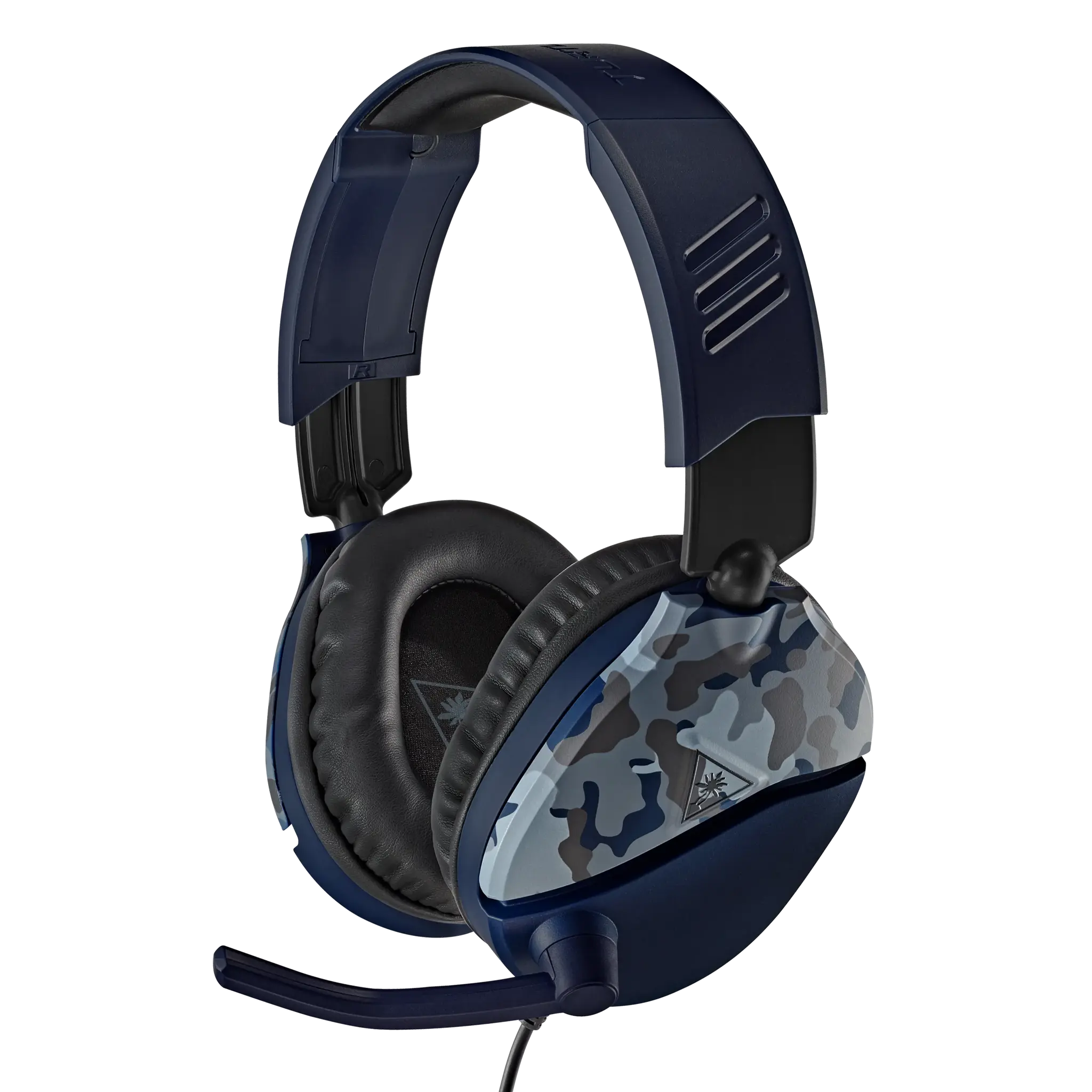 "Turtle Beach Recon 70" žaidimų ausinės "Xbox", PS5, PS4, "Switch", PC - "Camo Blue", laidinės, žaidimų, 20-20000 Hz, 485,3 g, ausinės, juodos, mėlynos, kamufliažinės