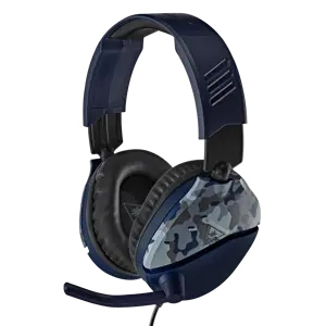 "Turtle Beach Recon 70" žaidimų ausinės "Xbox", PS5, PS4, "Switch", PC - "Camo Blue", laidinės, žaidimų, 20-20000 Hz, 485,3 g, ausinės, juodos, mėlynos, kamufliažinės