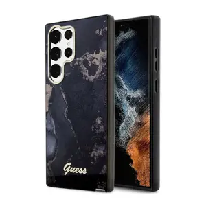 "Guess Golden Marble Collection" - dėklas "Samsung Galaxy S23 Ultra" (juodas)