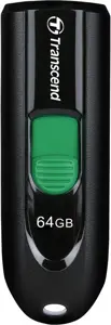 TRANSCEND 64GB USB3.2 rašiklinis diskas C tipo be dangtelio, juodas